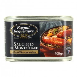 Saucisses Montbeliard Lentilles R&R 400G