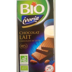 Ivoria Tab.Choc.Lait Bio 100G