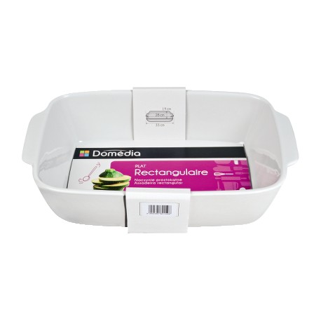 Dom Plat Rect. 33X24Cm Blc