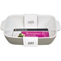 Dom Plat Rect. 26X16Cm Gris