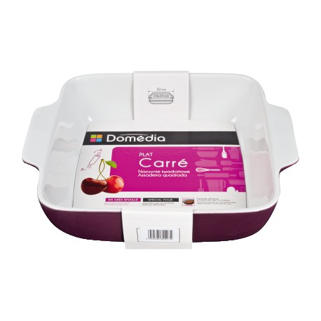 Dom Plat Carre 26X26Cm Prune