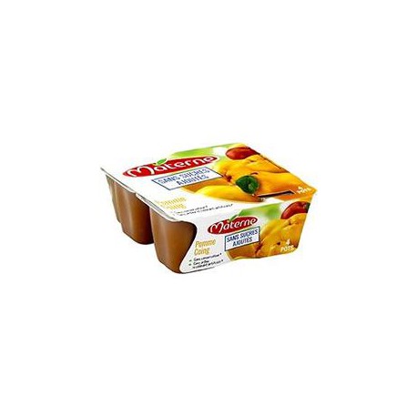 Pack 4X100G Dessert Pomme Coing Sans Sucre Ajoute Materne