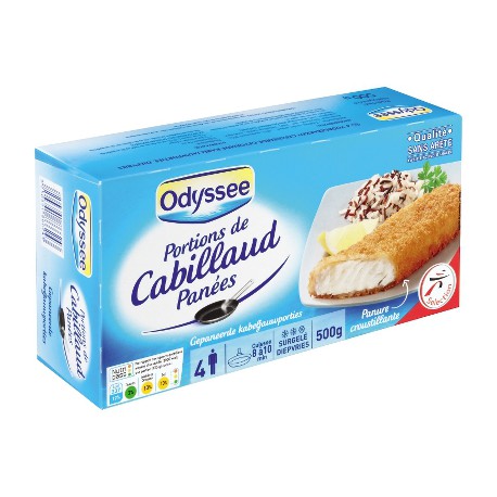 Odysse Cabillau Pane Port.500G