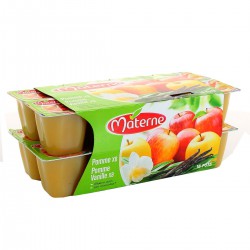 Pack 16X100G 8 Pommes/8 Pomme.Vanille Materne