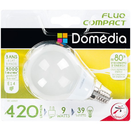 Dom Amp Fluo Sph 9W E14
