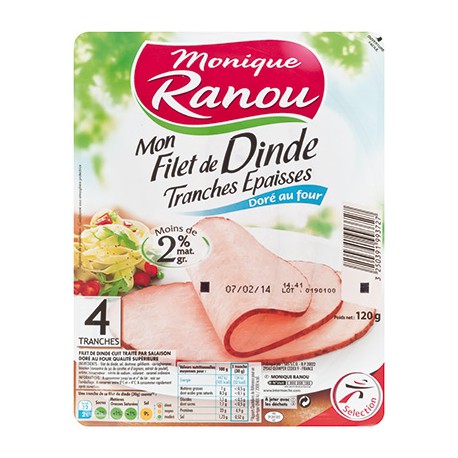 Ranou Flet Dinde 4T Epaiss120G
