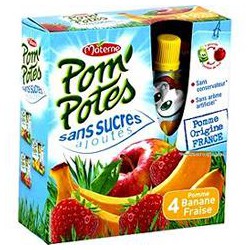 Pom`Potes Ssa Pomme Banane Fraise 4X90G