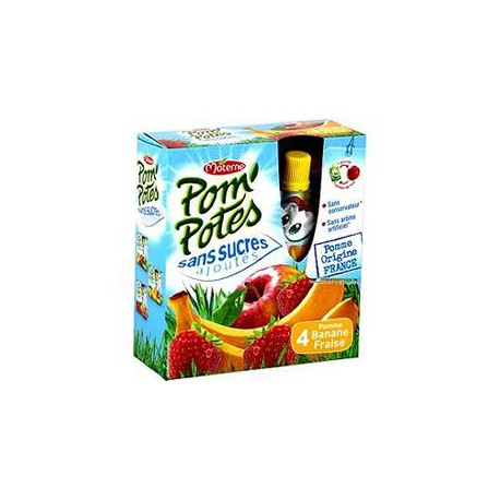 Pom`Potes Ssa Pomme Banane Fraise 4X90G