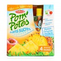 Pack 4X90G Pom Pote Pomme/Ananas Sans Sucre Ajoute Materne