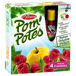 4X90G Pomme Framboise Pom Potes
