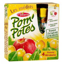 Pom Pote Pom Potes Pomme Mirabelle Édition Limitée 4X90G