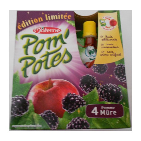 Pack 4X90G Pom Potes Pomme Mure Materne