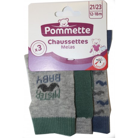 Pmt 3Chaussettes Moustache 15/