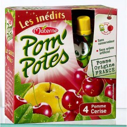 Pack 4X90G Pom Potes Pomme Cerise Materne