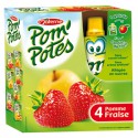 Pom'Potes Compotes En Gourde Pomme Fraise Les 4 Gourdes De 90 G