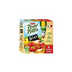 Pompote Pomme Fraise Bio 4X90G