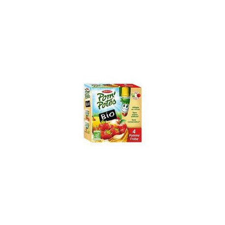 Pompote Pomme Fraise Bio 4X90G