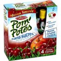 Pack 4X90G Pom Potes Pomme Cerise Sans Sucre Ajoute Materne