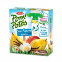 Pom'Potes Materne Spécialité De Fruits Pomme Poire & Vanille Les 4 Gourdes De 90 G