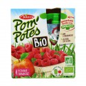 Pom'Potes Gourdes Pomme & Framboise Bio Les 4 Gourdes De 90 G