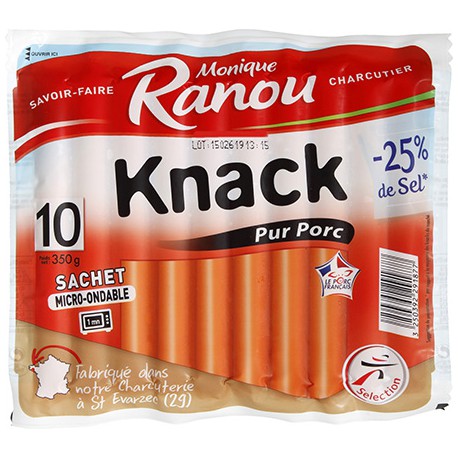 Ranou Knacks Porc Tsr X10 350G