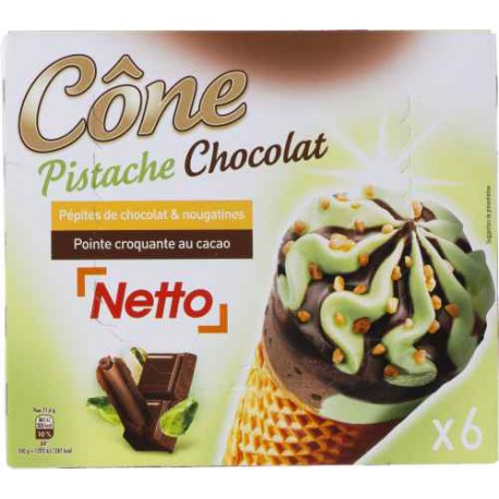 Netto Cone Choco/Pista X6 430G