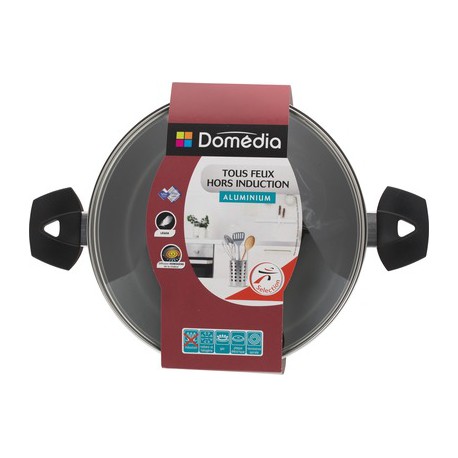 Dom Faitout Alu 24 Cm+Cv