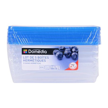 Dom 5 Boites Alim .Rect.0.50L