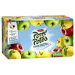 Pom'Potes Gourdes Pomme Nature Sans Sucres Ajoutés Sans Conservateur 20X90G