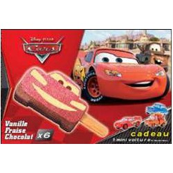 6 Batonnets Cars Fraise/Choco Disney