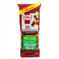250G 20 Madeleines Longues Chocolat Le Ster
