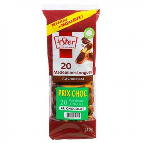 250G 20 Madeleines Longues Chocolat Le Ster