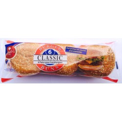 Paq.6 Pains Burger Sesame 300G Serebis