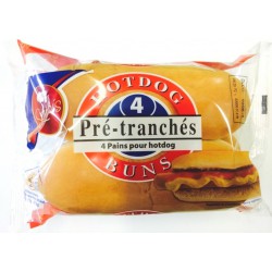 Paq.4 Buns Pour Hot Dog 250G Serebis
