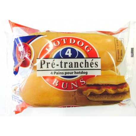 Paq.4 Buns Pour Hot Dog 250G Serebis