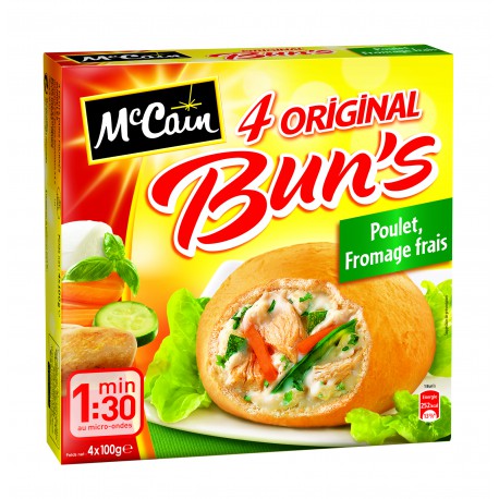 4X100G Bun S Poulet/Fromage Mc Cain