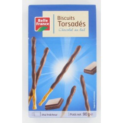 Baton 90G Torsade Enrobee Chocolat Lait B.France
