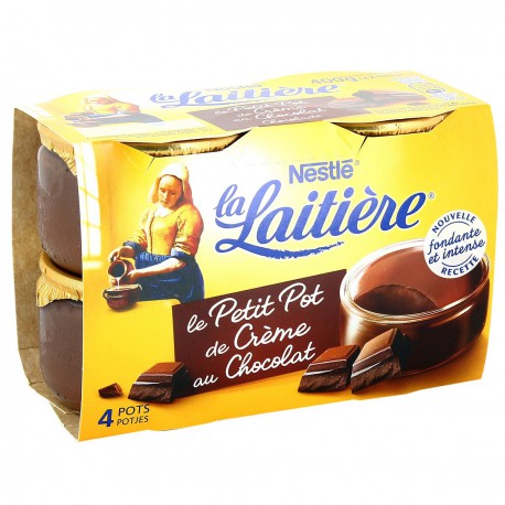 4X100G Creme Chocolat La Laitiere