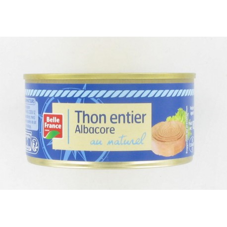 1/4 Thon Entier Albacore Au Naturel Belle France