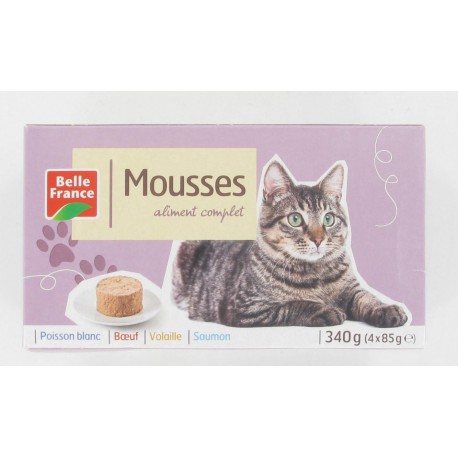 4 Etuis 85G Mix Terrine & Mousse Chat B.France