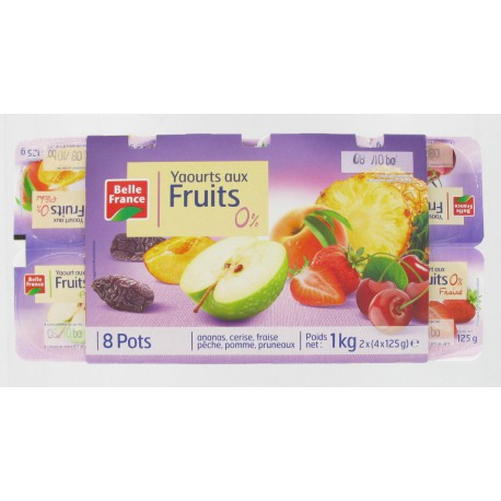 Yaourt Fruit Ass.0% X8 Bf