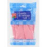 S.Gants Menage Rose Latex Floque Taille S