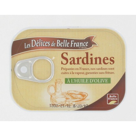 Sardine Huile Olive Cuite Vapeur 135G D.B.France