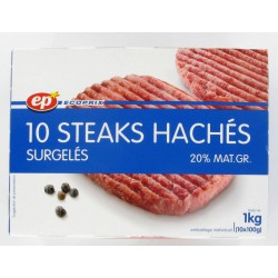 Steak Hachex10 20%Mg Ep