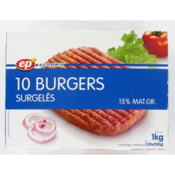 Burger Boeuf 10X100G. Ep