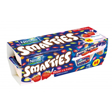 4X120G Yaourt A Boire Fraise Smarties