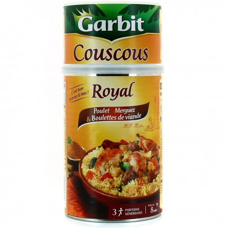 Garbit Couscous Poulet Merguez Boite Cylindre 1250G