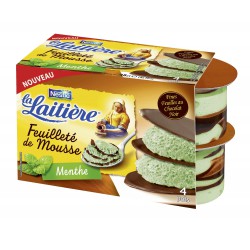 4X12Cl Secret Mousse Menthe Chocolat La Laitiere