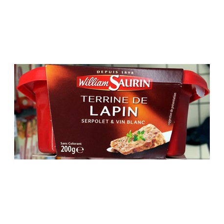 200G Terrine Lapin Serpolette William Saurin