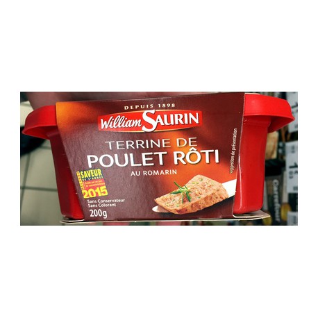 200G Terrine Poulet Romarin William Saurin